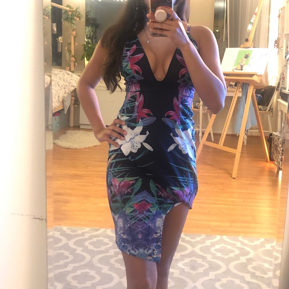 ASOS Floral asymmetrical dress